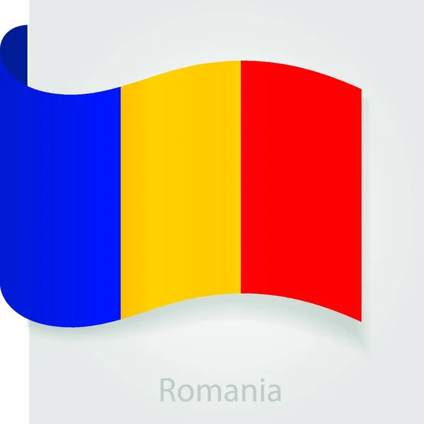 Bandeira Romena Ilustração Vetorial —  Vetores de Stock