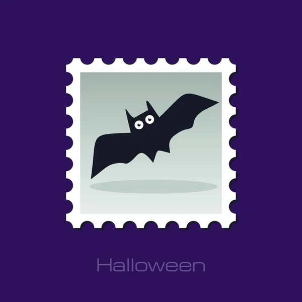 Halloween Bat Carimbo Vetor Ilustração — Vetor de Stock