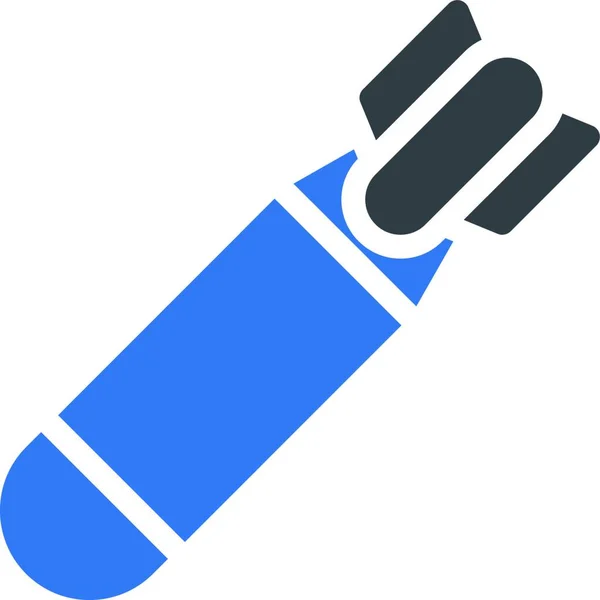 Cohete Ilustración Icono Simple Web — Vector de stock