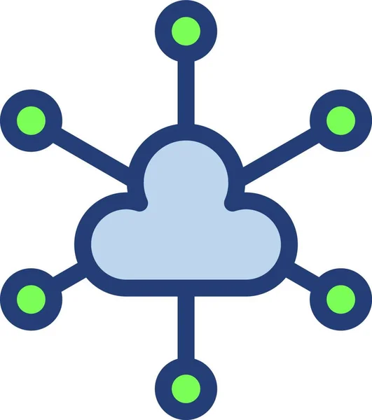 Cloud Vektorová Ilustrace Webové Ikony — Stockový vektor