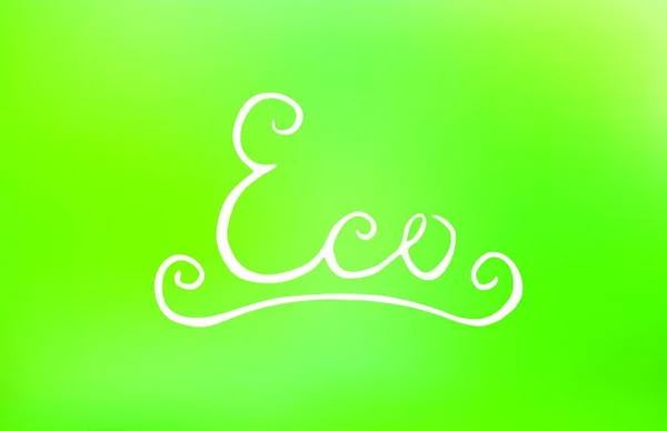 Icona Eco Lettering Manoscritta Web Illustrazione Vettoriale — Vettoriale Stock