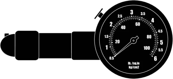 Tire Pressure Gauge Vector Illustration — Stock Vector
