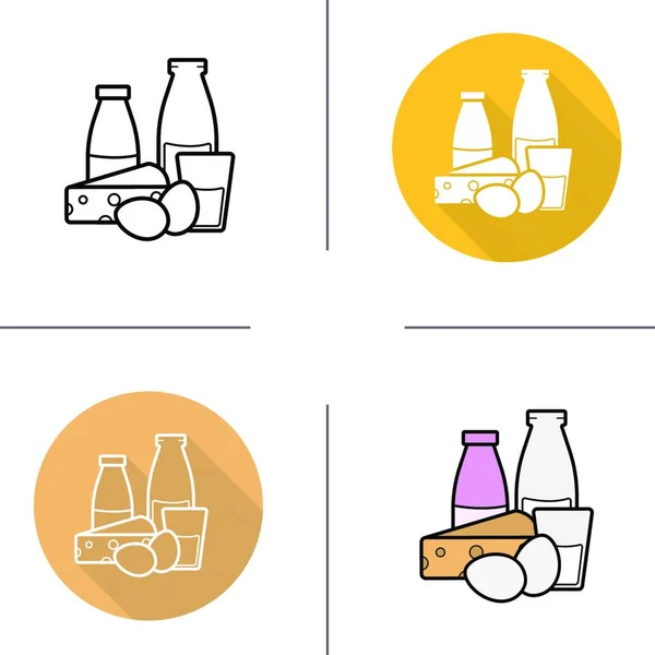 Mjölkprodukter Ikon Vektor Illustration — Stock vektor