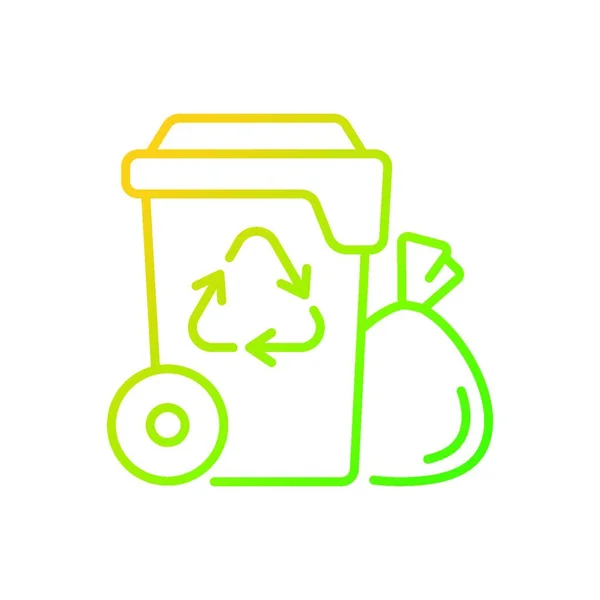 Residential Waste Collection Gradient Linear Vector Icon — Image vectorielle