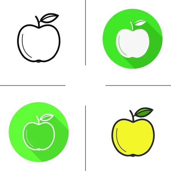 Apple Icon Colored Vector Illustration — Stock Vector