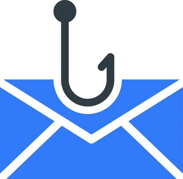 Inbox Hacking Symbol Vektor Illustration — Stockvektor