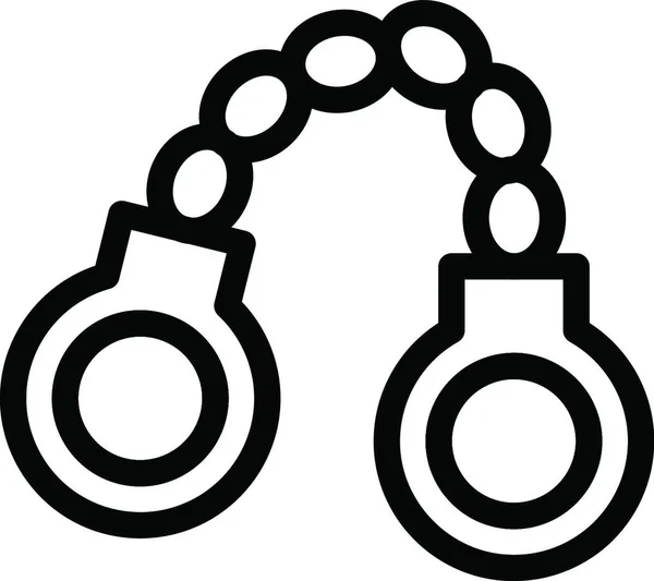 Handcuffs Icon Web Simple Illustration — Stock Vector