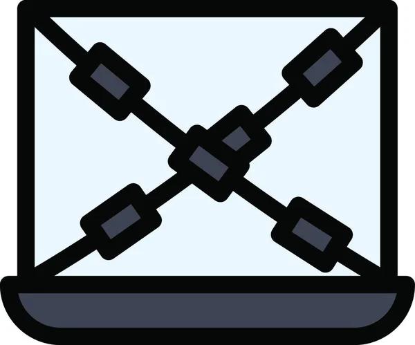 Cybercriminalité Illustration Vectorielle Icône — Image vectorielle