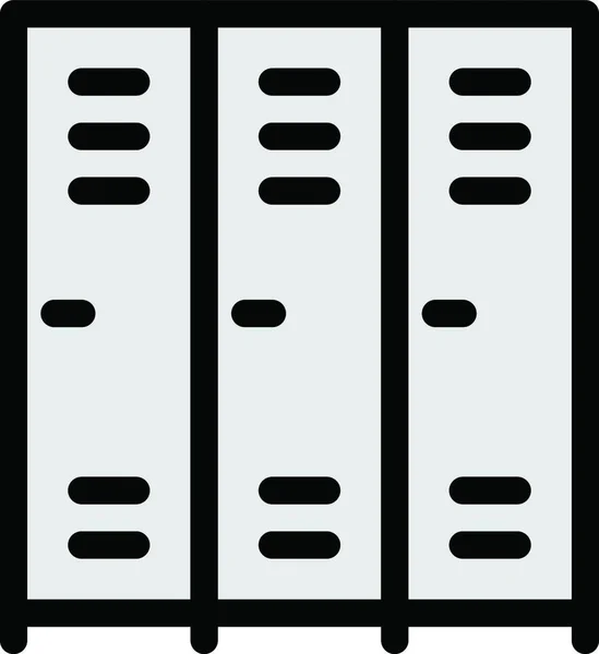 Lockers Web Icon Vector Illustration — Stock Vector