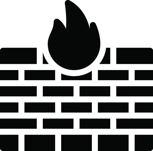 Icono Del Firewall Ilustración Vectorial Diseño Simple — Vector de stock