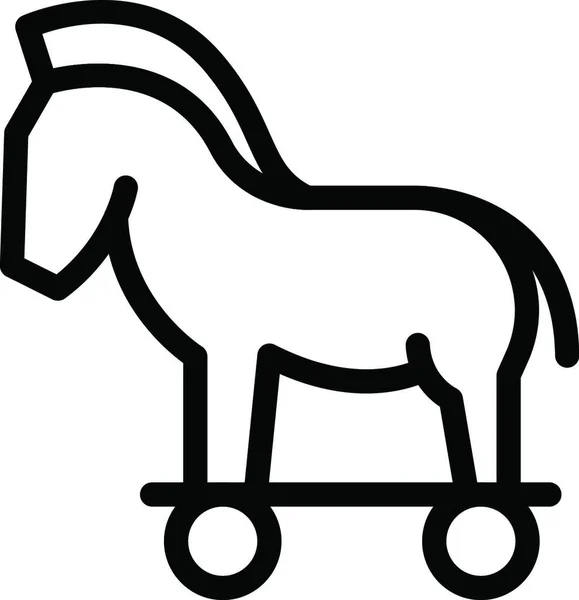 Häst Leksak Ikon Vektor Illustration — Stock vektor