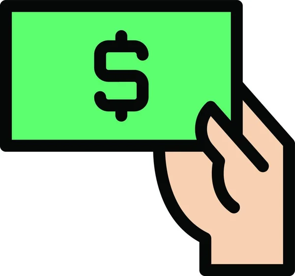 Money Hand Icon Vector Illustration — Stock Vector