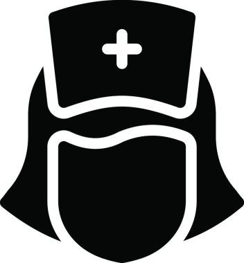 Hemşire web simgesi, vektör çizim 
