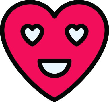 Aşk sembolü. Sevgililer Günü kartı şablonu. Kalp çizimi  