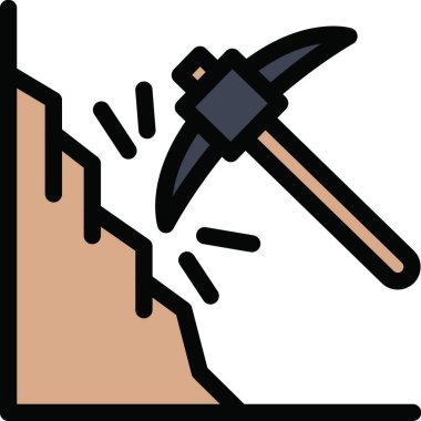 Simge vektör illüstrasyonu kazılıyor