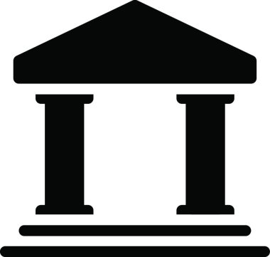 banka simgesi vektör illüstrasyonu