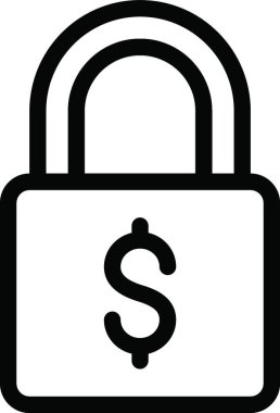 Dolar kilidi, basit vektör çizimi