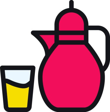 su sürahi ikonu vektör illüstrasyonu