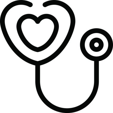 stetoskop web simgesi vektör çizimi