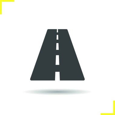 yol simgesi vektör illüstrasyonu 