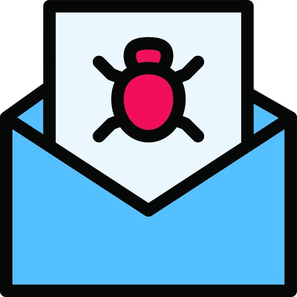 Bug Mail Vector Illustratie — Stockvector