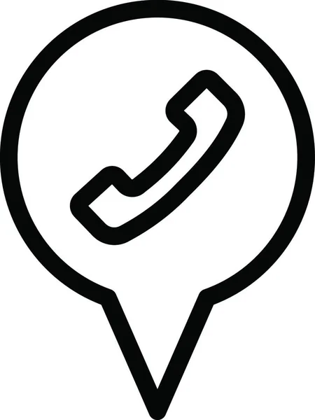Call Location ウェブアイコンベクトルイラスト — ストックベクタ
