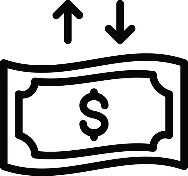 Money Web Icon Vector Illustration — Stock Vector