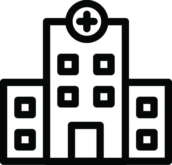 Icona Dell Ospedale Illustrazione Vettoriale — Vettoriale Stock