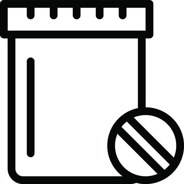 Χάπια Εικονίδιο Βάζο Διάνυσμα Εικονογράφηση — Διανυσματικό Αρχείο