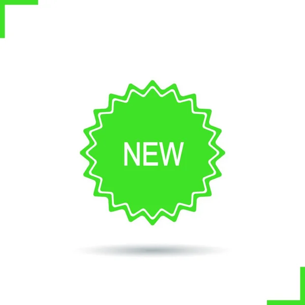 新しい緑のステッカーアイコン — ストックベクタ