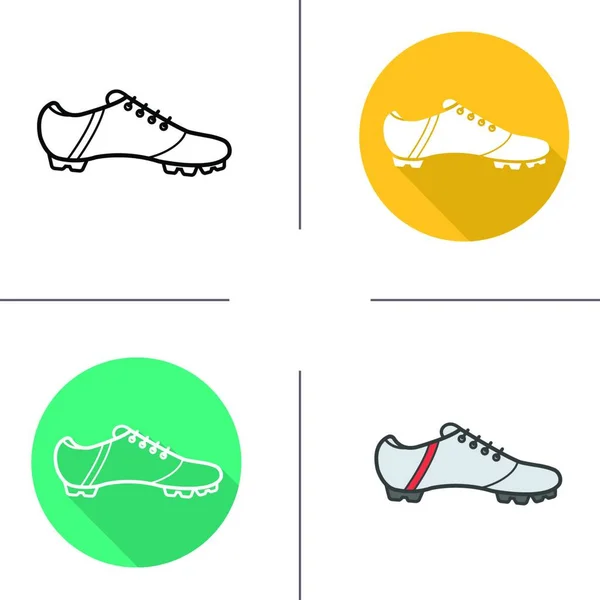 Football Boots Icons Set — Stock Vector