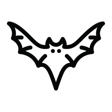 yarasa simgesi vektör illüstrasyonu