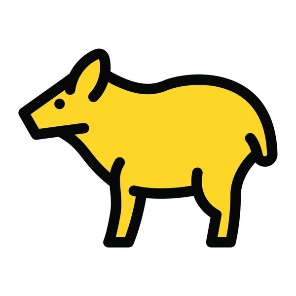 Illustration Vectorielle Icône Porc — Image vectorielle
