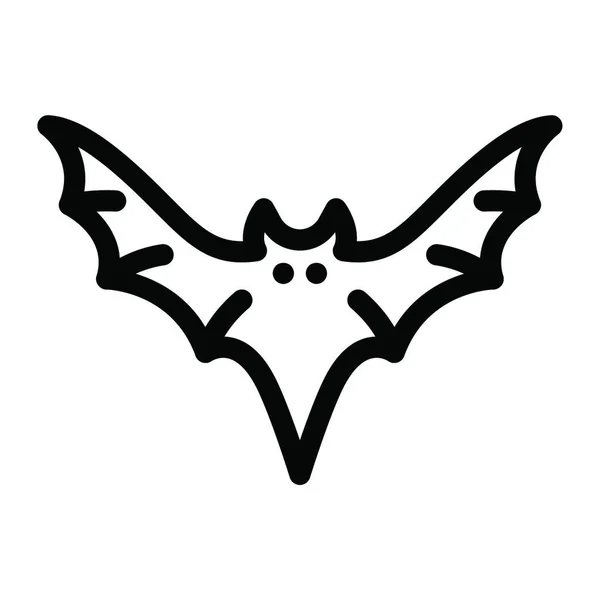 Ilustração Vetor Ícone Morcego —  Vetores de Stock