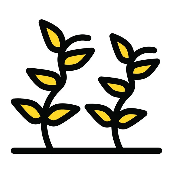 Pflanze Symbol Vektor Illustration Einfaches Design — Stockvektor