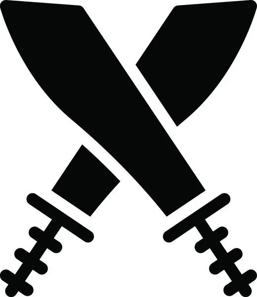 Schwerter Symbol Vektor Illustration — Stockvektor