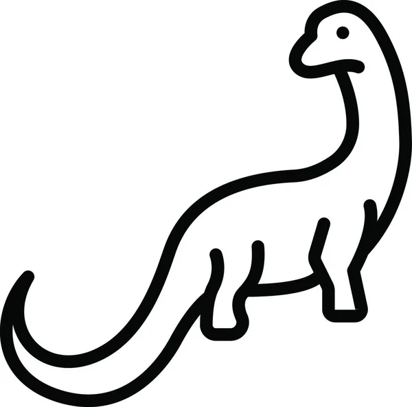 Icono Dino Vector Ilustración — Archivo Imágenes Vectoriales