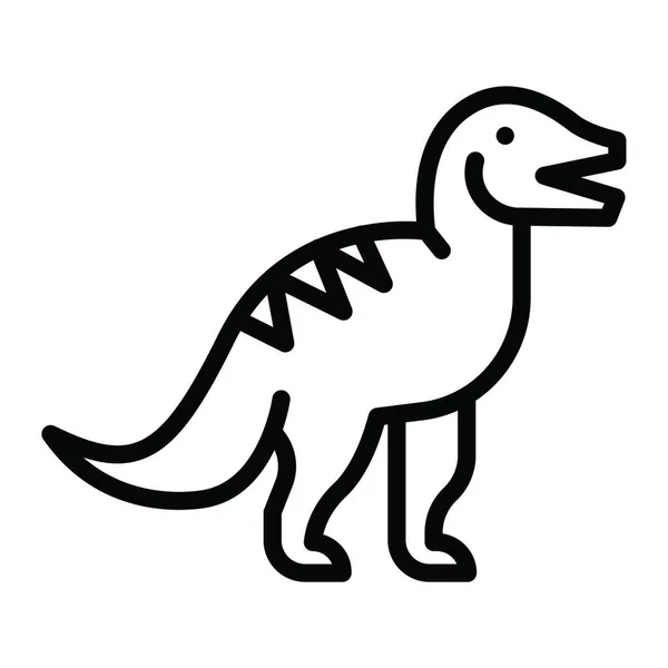 Icono Dino Vector Ilustración — Archivo Imágenes Vectoriales
