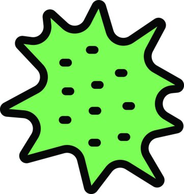 Noktalı yeşil sıçrama, basit vektör illüstrasyonu