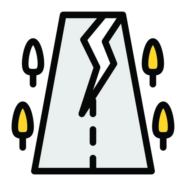 Road Web Icon Vector Illustration — Stock Vector