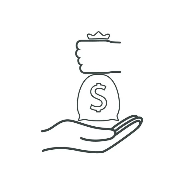Bribe Bribery Corruption Icon Vector Illustration Flat Design — Stock Vector