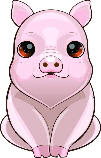 Little Baby Pig Ilustração Vetorial — Vetor de Stock