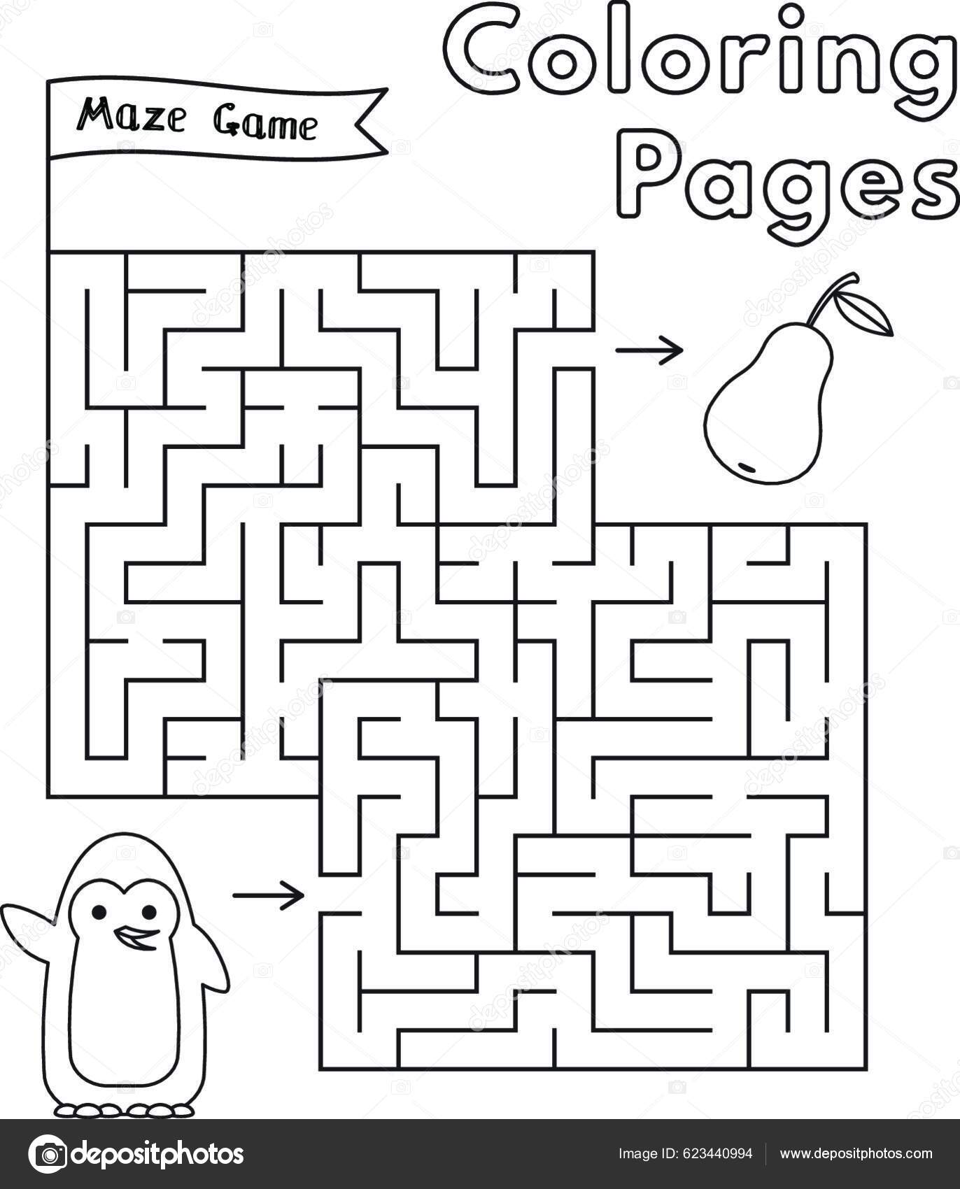 Cartoon Penguin Maze Game Stock Vector by ©YAY_Images 623440994