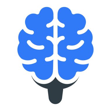 beyin ikonu vektör illüstrasyonu