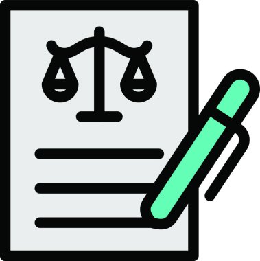 yasal, renkli vektör illüstrasyonu 