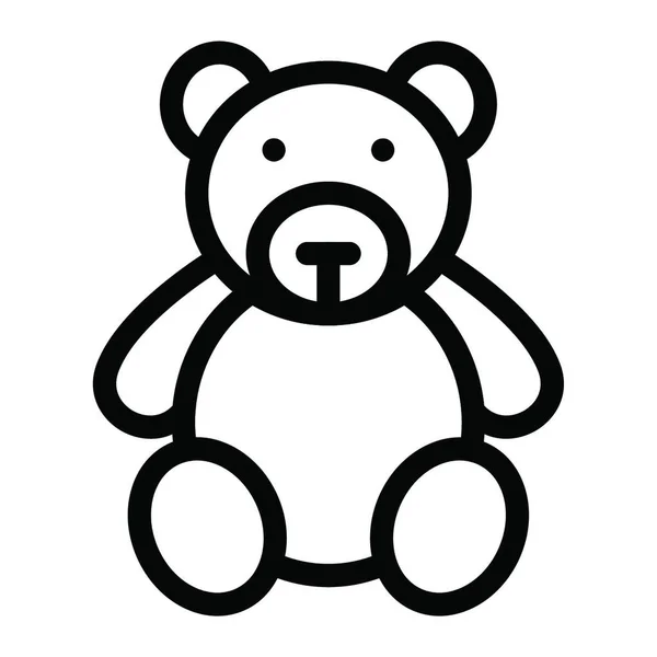 Bear Web Icon Vector Illustration — ストックベクタ