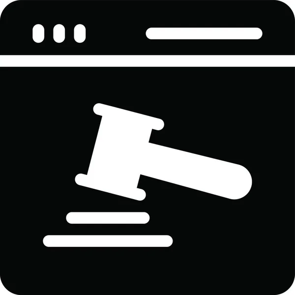 正義のウェブアイコンベクトルイラスト — ストックベクタ