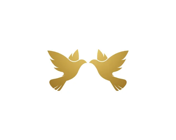 Taubenvogel Logo Farbige Vektorillustration — Stockvektor