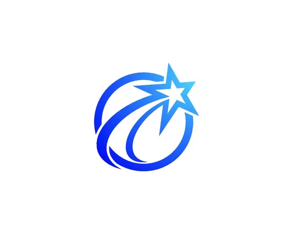 Prosta Ikona Internetowa Gwiazdą Logo Marki — Wektor stockowy
