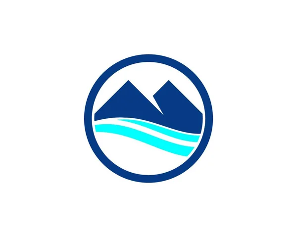 Montañas Simple Icono Web — Vector de stock